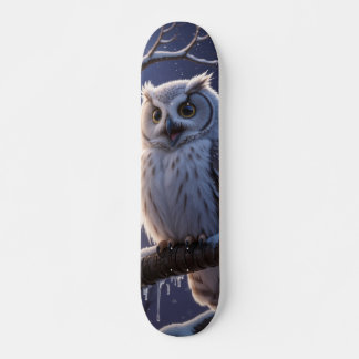 Tabla de Skate Búho en el Invierno Frío