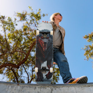 Tabla de Skate Lobo del Horror en Bosque Frío