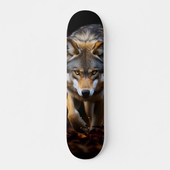 Tabla de Skate Lobo Salvaje Nocturno (Frente)