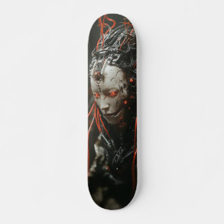 Tabla de Skate Robot Humanoide con Ojos Rojos