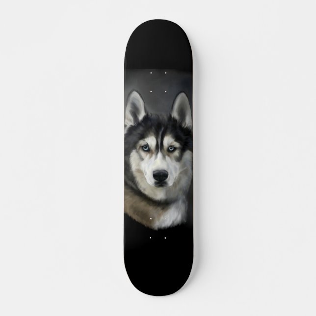 Tabla de Skate Robusto Perro Husky Siberiano (Frente)