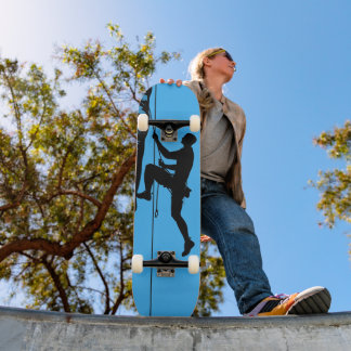 Tabla de Skate Silueta de Escalador en Acantilado