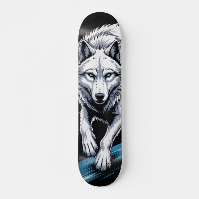 Tablado de skate Lobo branco  (Frente)