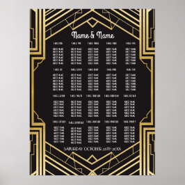 Table Wedding Gatsby Art Deco Poster 20 Seating