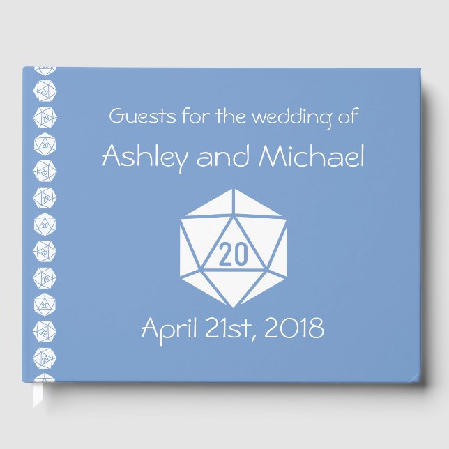 Tabletop Chic no Livro de Convidados Periwinkle (Frente)