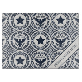 Tabua De Cortar Americana Heritage Eagle Medallion (Navy Cream)