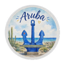 âncora da bandeira de aruba ilha caribenha viagem
