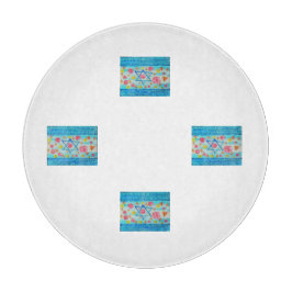 Tabua De Cortar Banheira de bandeira israelense Whimsical com flor