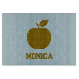 Tabua De Cortar Blue green modern script name 