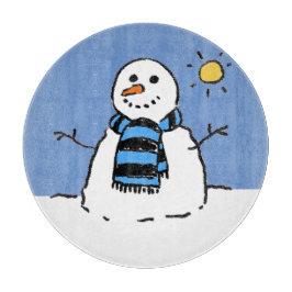 Tabua De Cortar Boneco de Neve no Sol