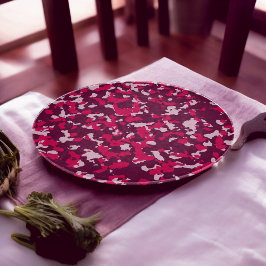 Tabua De Cortar Camuflagem Rosa