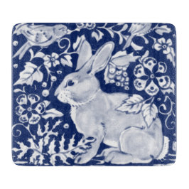 Tabua De Cortar Coelho Branco Coelho Azul Coelho Delft Dedham Bird