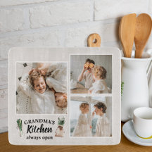Collage Photo & Grandma Kitchen Está Sempre Aberta