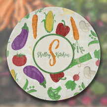 Conselho Colorido Cortando Veggies Coloridos