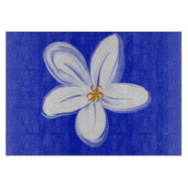 Tabua De Cortar Conselho De Corte De Vidro Decorativo Da Orquídea