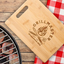 Conselho Rustic GRILLMASTER Etch Wooden Cutando