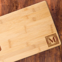 Cook Moderno Gravado Monograma Bamboo Charcuterie