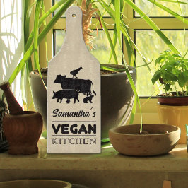Tabua De Cortar Cozinha Vegan Personalizada, Animais De Exploração