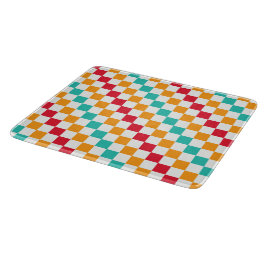 Tabua De Cortar Cozy classroom diagonal checkerboard pattern