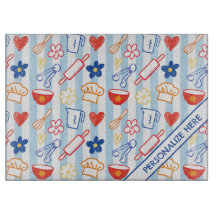 Crayon Kitchen Doodle Retro Cooking Pattern