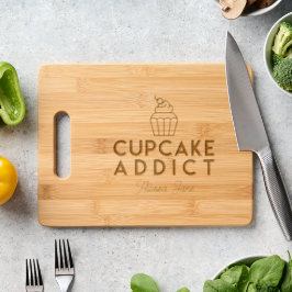 Tábua De Cortar Cupcake Viciado em Bonita, Divertido Personalizado