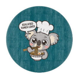Tabua De Cortar Cute Koala curtindo Ramen