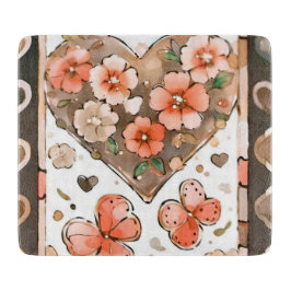 Tabua De Cortar Design de Aquarela de Tonalidade Elegante