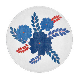 Tabua De Cortar Design de vetor de flores azuis simples