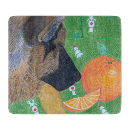 Tabua De Cortar Dog and orange cutting board