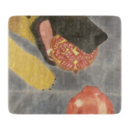 Tabua De Cortar Dog and pomegranate cutting board