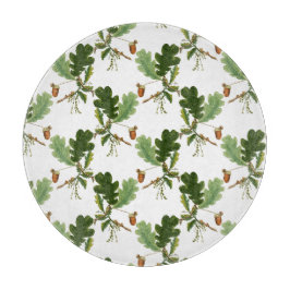 Tabua De Cortar Elegante Oak Leaf e Acorn