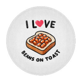 Tabua De Cortar Eu adoro feijões na torrada