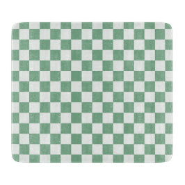 Tabua De Cortar Eucalyptus mist checkerboard pattern