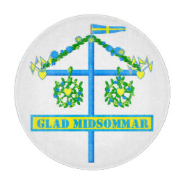 Tabua De Cortar Feliz Midsommar, Flagstang Personalize