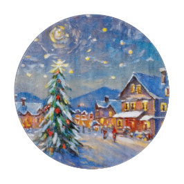 Tabua De Cortar Feriado da vila de inverno