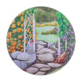 Tabua De Cortar Happy Chicken Garden 