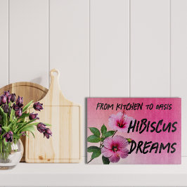Tabua De Cortar Hibiscus Dreams Conselho de Corte de Vidro