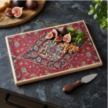Intricately Woven Persian Rug Red Floral