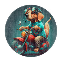 Legal cão dirigindo uma moto