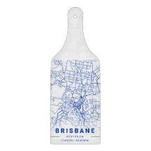 Mapa da cidade de Brisbane Tint Azul