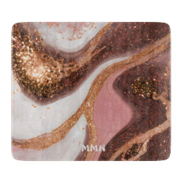 Tabua De Cortar Marble de Aquarela para