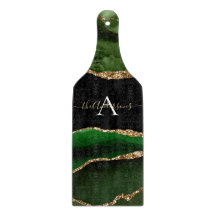 Monograma Dourado de brilho e agitação verde
