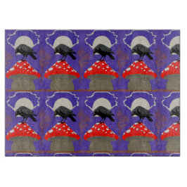 Tabua De Cortar 🔪 Mystical Raven Glass Cutting Board