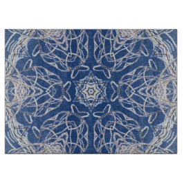 Tabua De Cortar Neve Branca Brilhante e Caleidoscópio Estelar