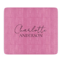 Nome de Monograma Minimalista Elegante Rosa