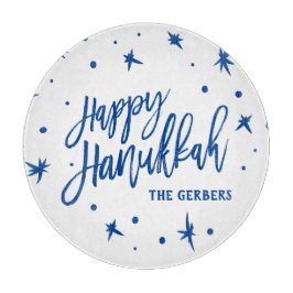 Tabua De Cortar Nome Personalizado do Script de Pincel de Hanukkah