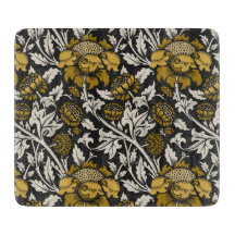 Ornate floral pattern with large gold flowers 
