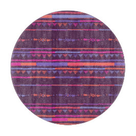 Tabua De Cortar Padrão Tribal Roxo