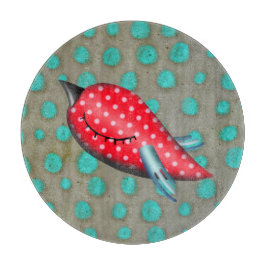 Tábua De Cortar Pássaro Vermelho