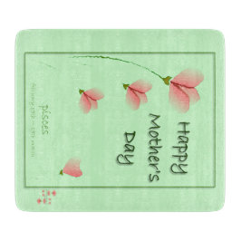 Tábua De Cortar Placa de corte do dia das mães dos peixes